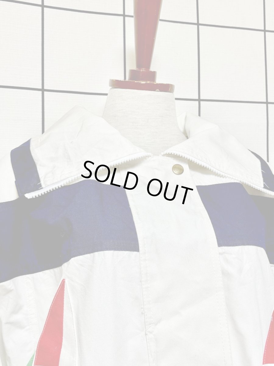 画像5: レトロマリン ホワイト ジップアップ USA古着 ジャンパー ヴィンテージブルゾンジャケット (5)