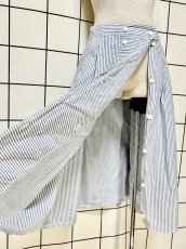 画像8: フランス製 FRANCE ストライプ ボーダー レトロ ヨーロッパ古着 ヴィンテージスカート (8)