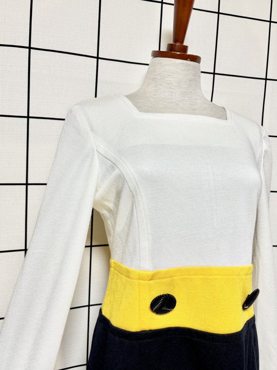 画像6: マルチカラー レトロ USA古着 ヴィンテージワンピース (6)