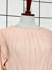 画像5: パーティー衣装にもおすすめ プリーツ切り替え レース装飾 ウエストゴム レトロ USA古着 ヴィンテージドレス (5)