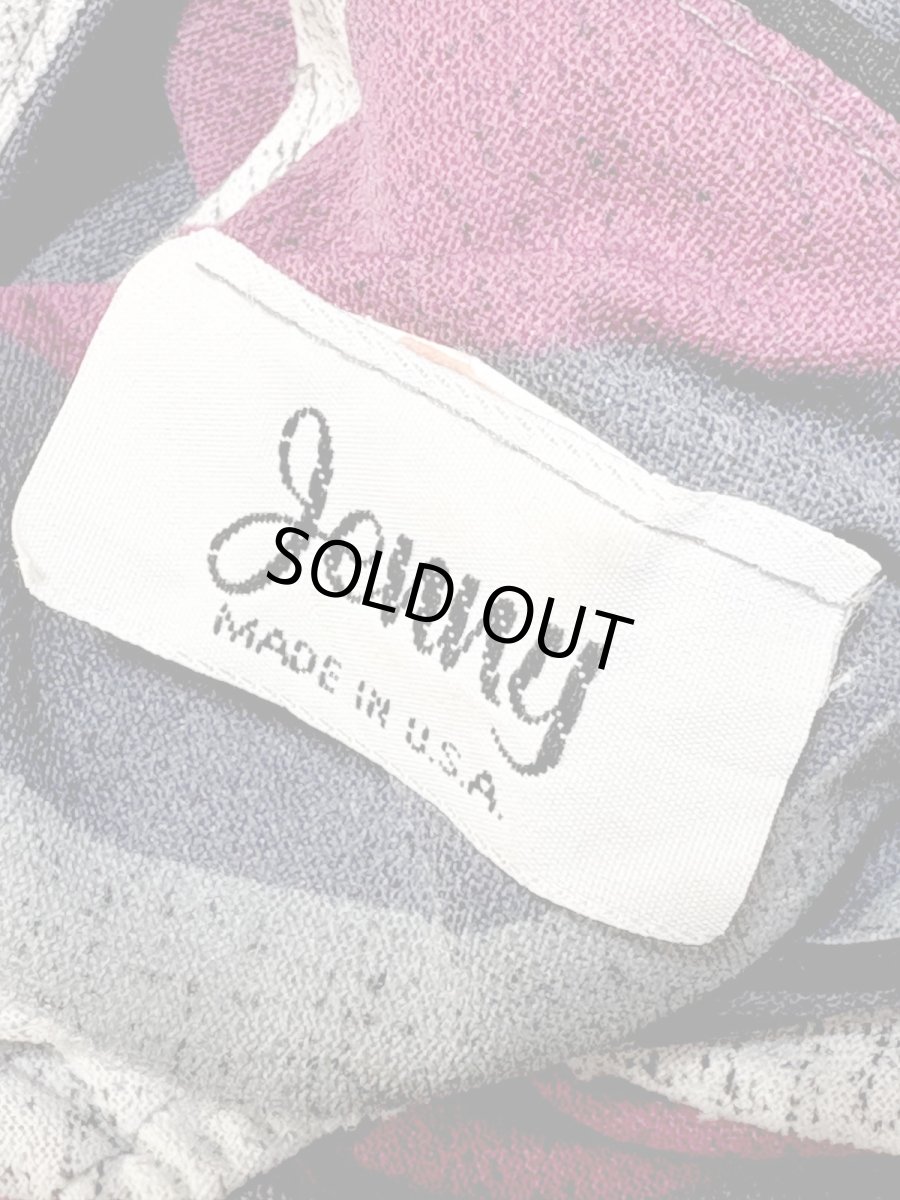 画像15: リボンベルト付 ストライプ ウエストゴム レトロ 長袖 USA古着 ヴィンテージワンピース  (15)