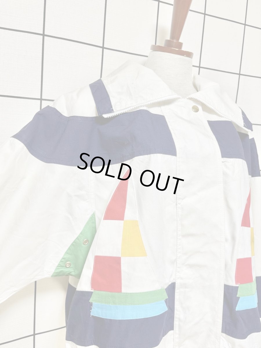 画像6: レトロマリン ホワイト ジップアップ USA古着 ジャンパー ヴィンテージブルゾンジャケット (6)