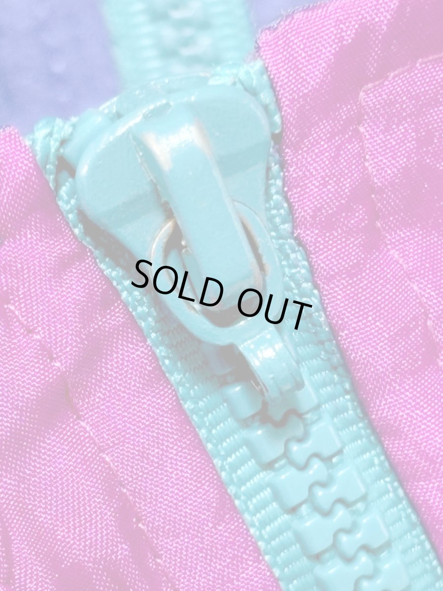 画像13: ダイヤ柄 ジップアップ レトロ USA古着 ブルゾン ジャンパー ヴィンテージナイロンジャケット (13)