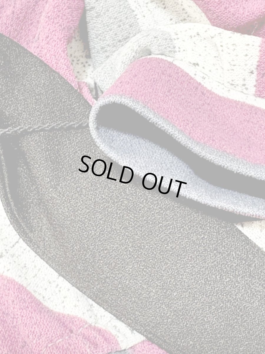 画像14: リボンベルト付 ストライプ ウエストゴム レトロ 長袖 USA古着 ヴィンテージワンピース  (14)