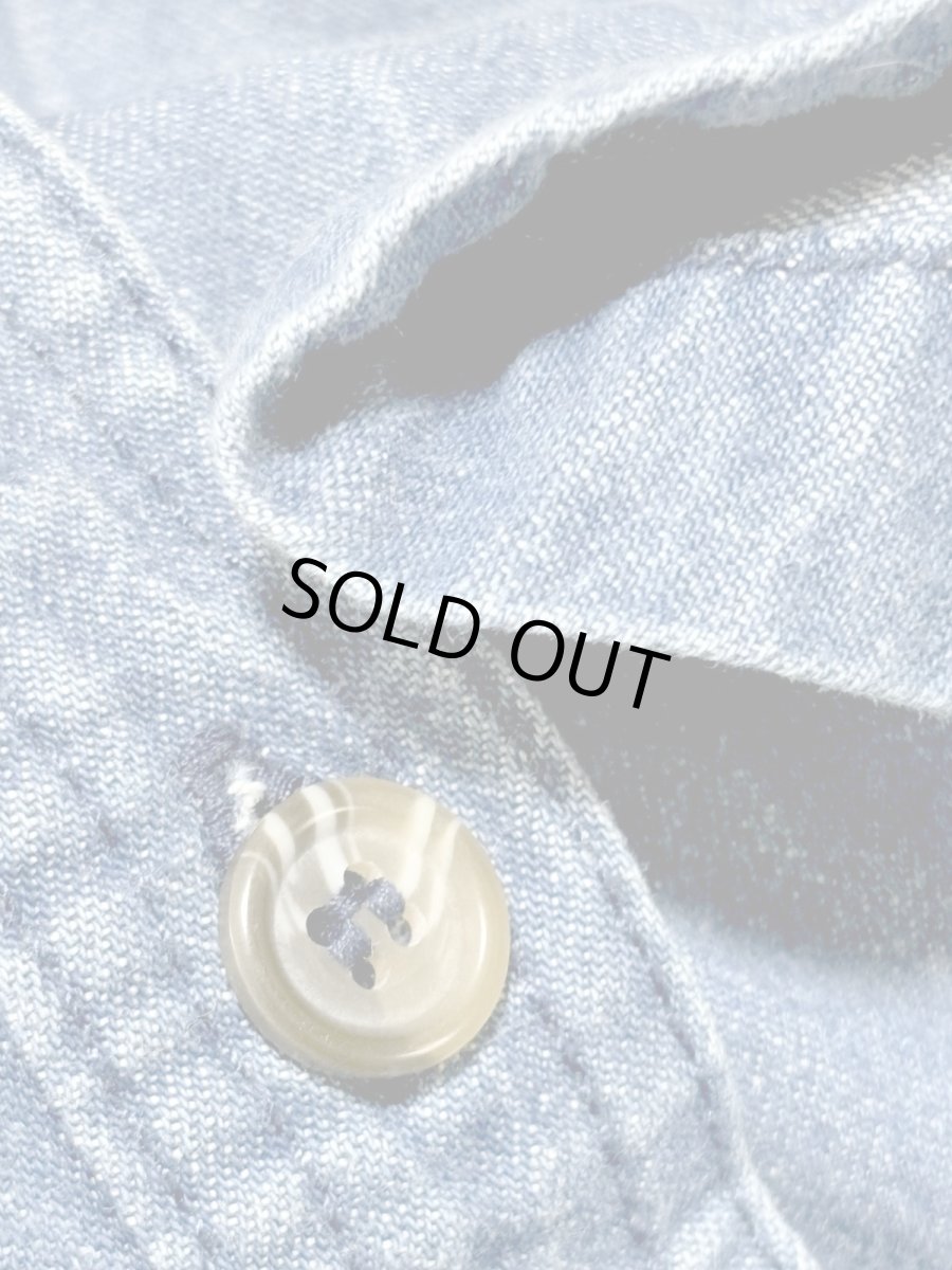 画像10: デニム 無地 前開き ウエストゴム レトロ USA古着 ヴィンテージスカート (10)