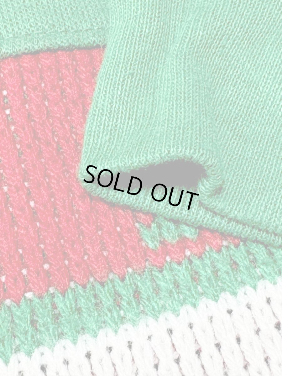 画像11: くまさん グリーン ハイネック レトロ USA古着 ヴィンテージスウェット (11)