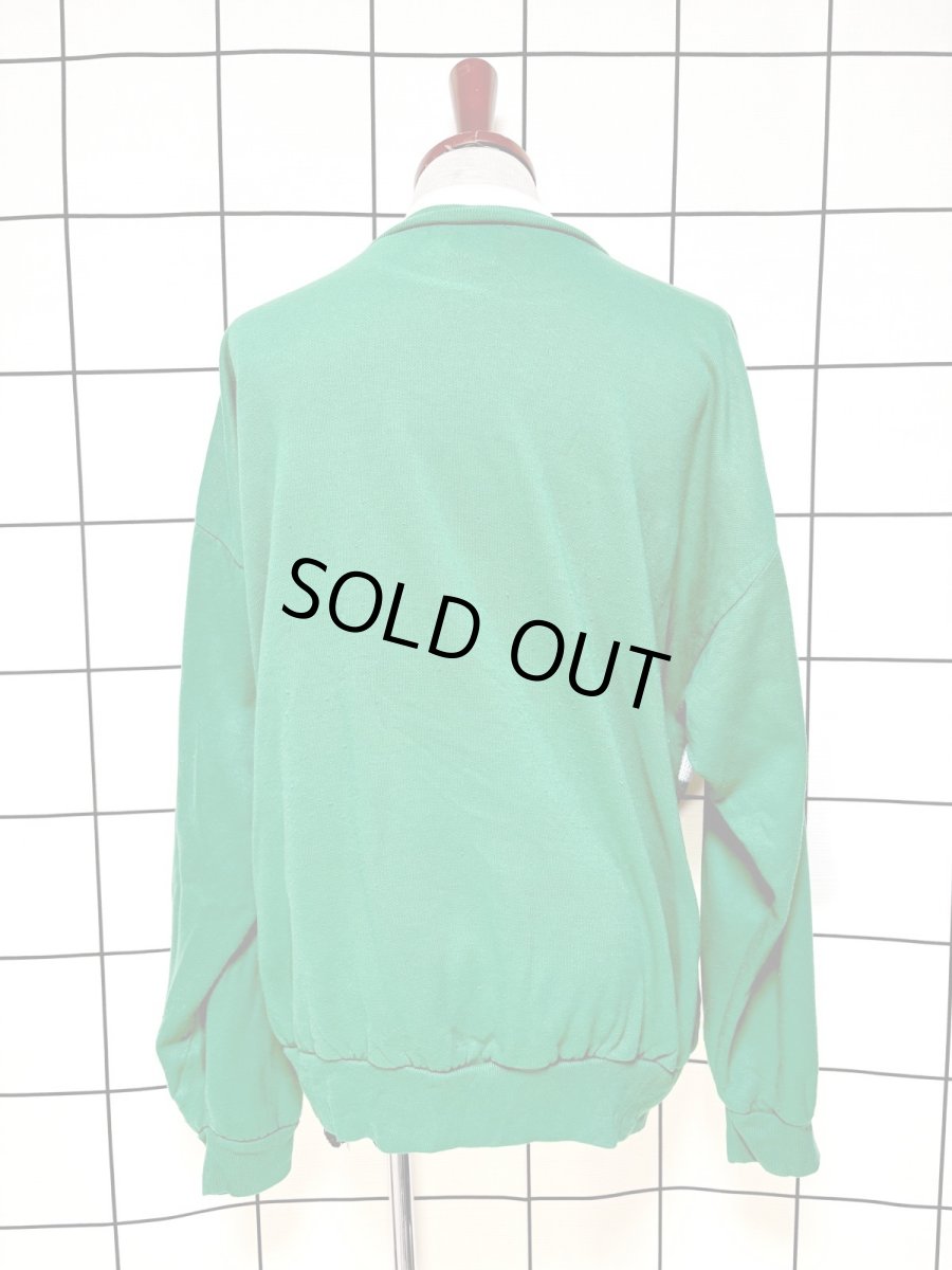 画像2: くまさん グリーン ハイネック レトロ USA古着 ヴィンテージスウェット (2)