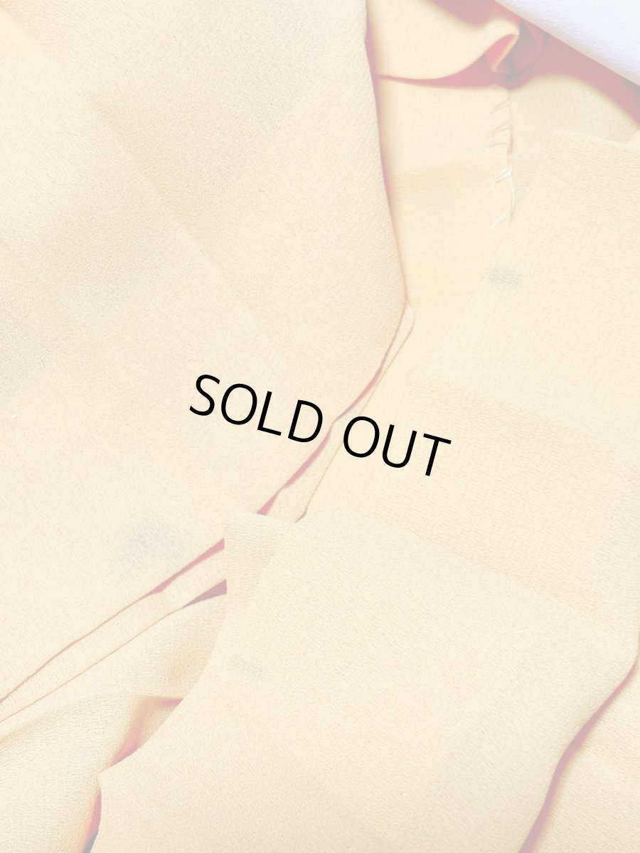 画像13: プリーツ切り替え ボーダー イエロー ホワイト レトロ USA古着 ヴィンテージワンピース (13)