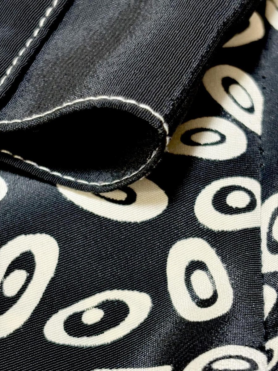 画像11: モノクロ柄 レトロ USA古着 ヴィンテージワンピース (11)