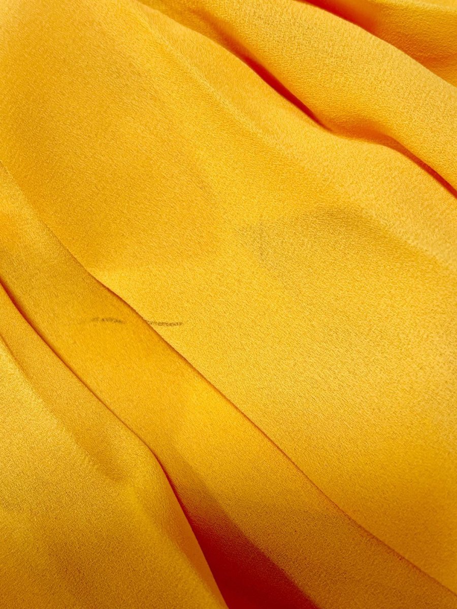 画像11: プリーツ切り替え ボーダー イエロー ホワイト レトロ USA古着 ヴィンテージワンピース (11)