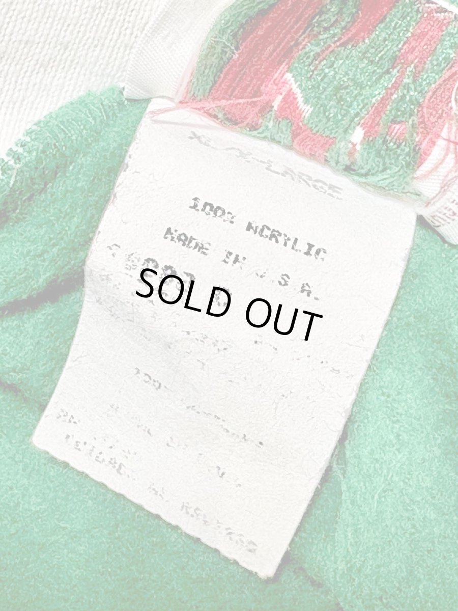 画像13: くまさん グリーン ハイネック レトロ USA古着 ヴィンテージスウェット (13)