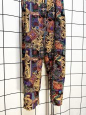 画像3: 総柄 ウエストゴム レトロ USA古着 ヴィンテージ パンツ (3)