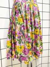 画像3: 花柄 ウエストゴム レトロ USA古着 ヴィンテージサーキュラースカート (3)