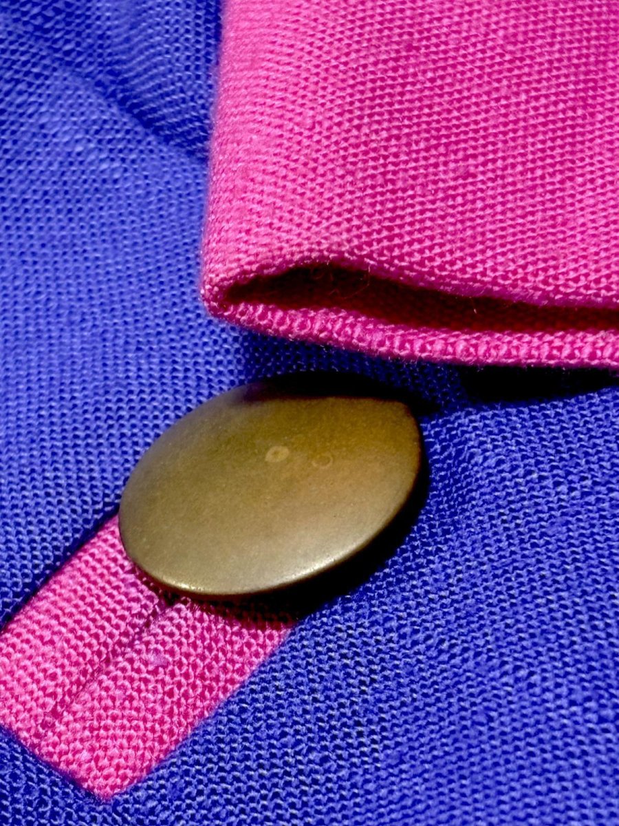 画像14: クレイジーカラー ポケットチーフ ウエストゴム レトロ USA古着 ヴィンテージオールインワン (14)