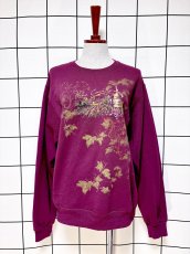 画像1: ワイン柄  レトロ USA古着 ヴィンテージスウェット (1)