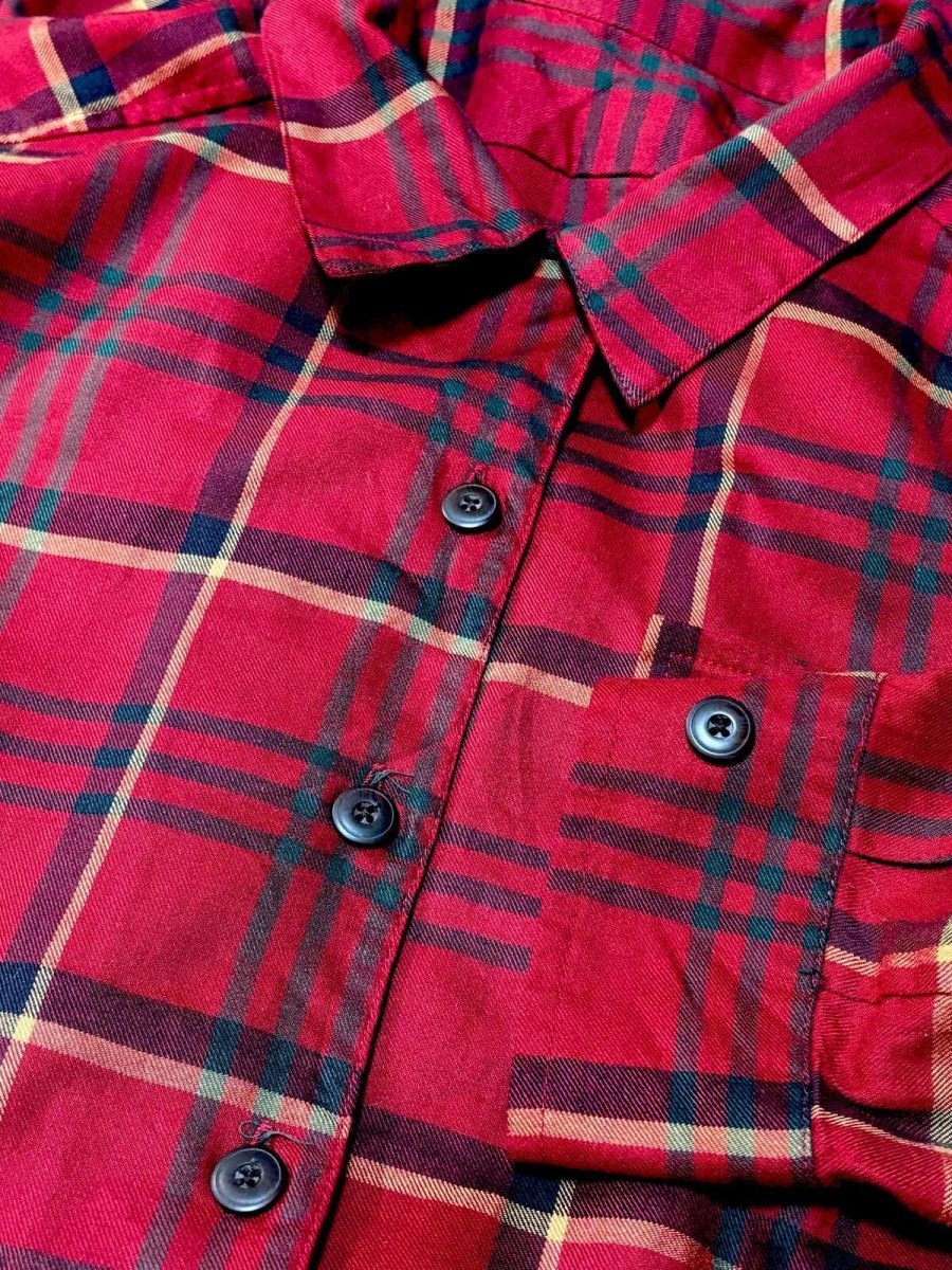 画像11: チェック柄 前開き ウエストゴム レトロ USA古着 ヴィンテージワンピース (11)