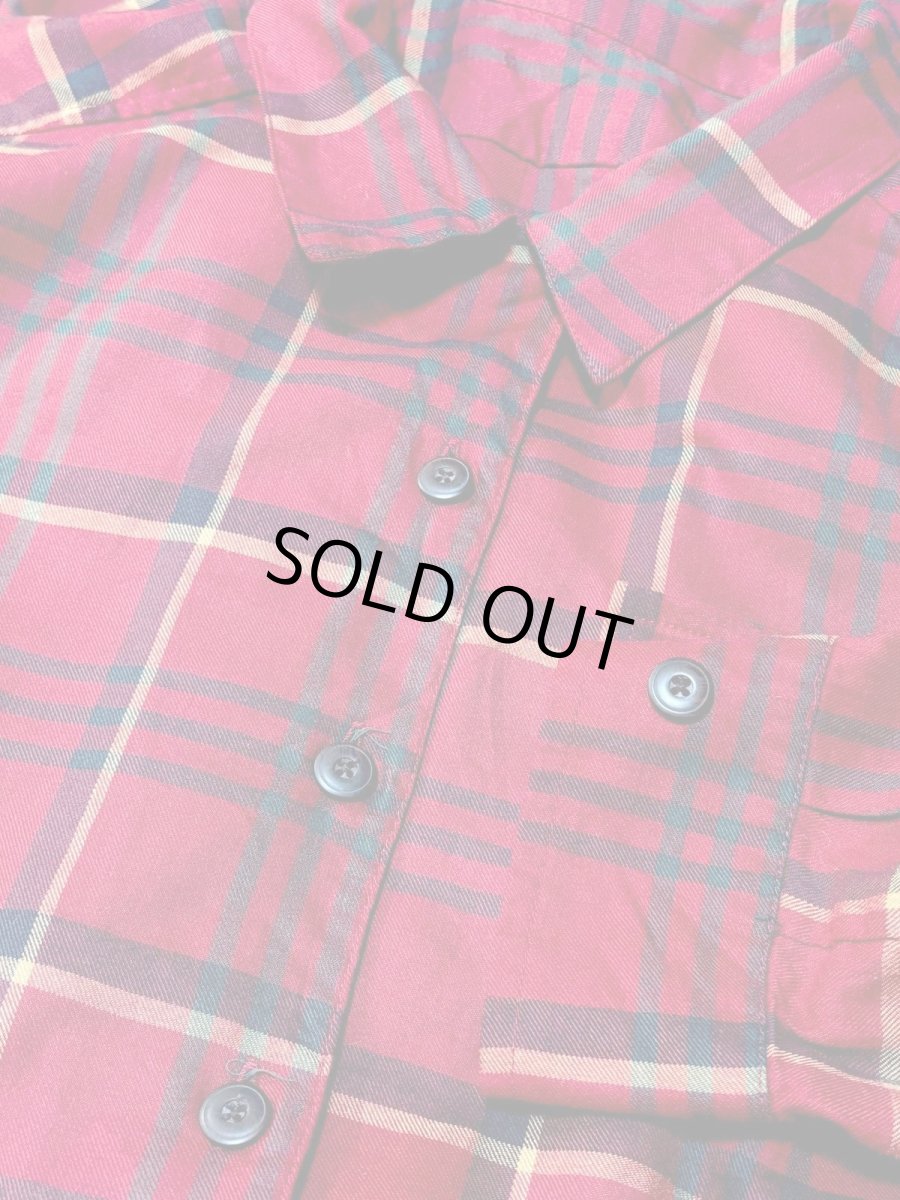 画像11: チェック柄 前開き ウエストゴム レトロ USA古着 ヴィンテージワンピース (11)