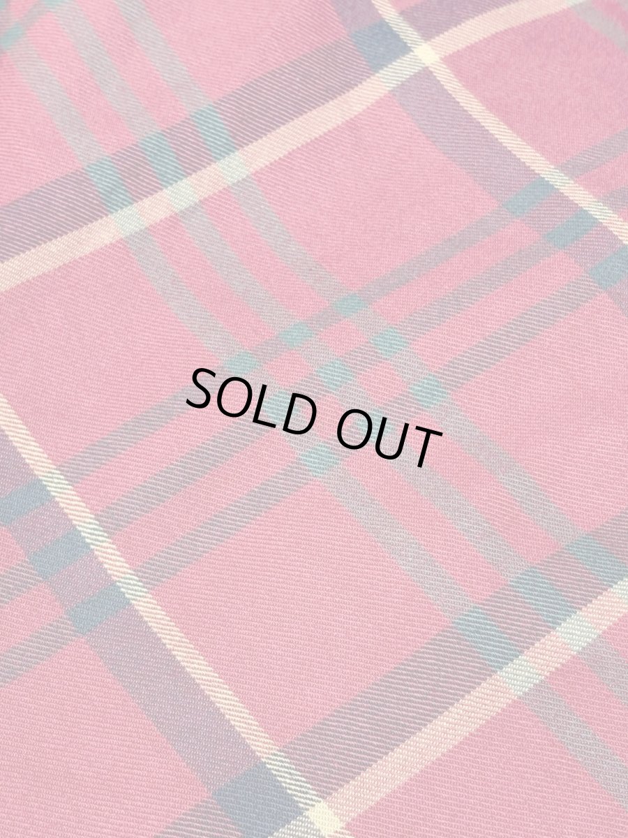 画像12: チェック柄 前開き ウエストゴム レトロ USA古着 ヴィンテージワンピース (12)