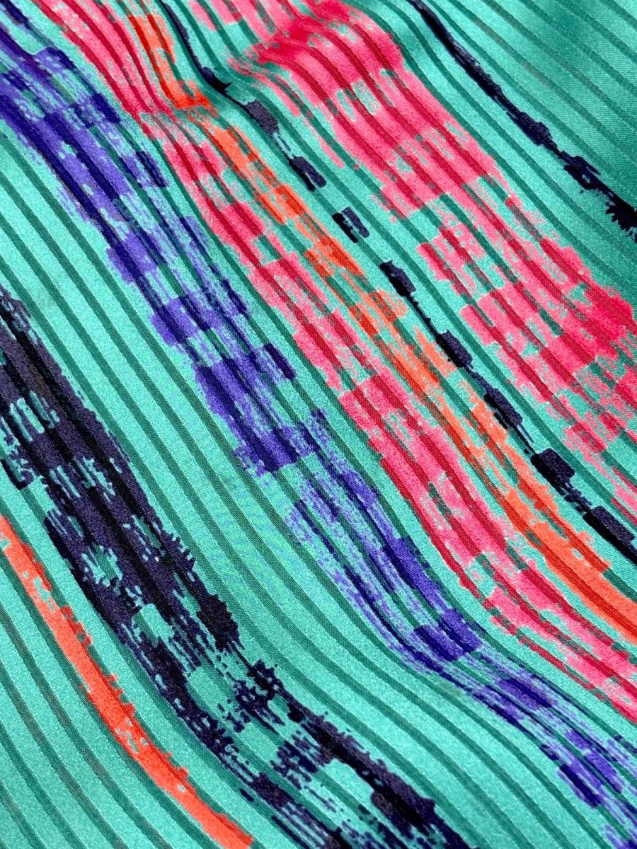 画像12: ストライプ ウエストゴム レトロ USA古着 ヴィンテージワンピース (12)