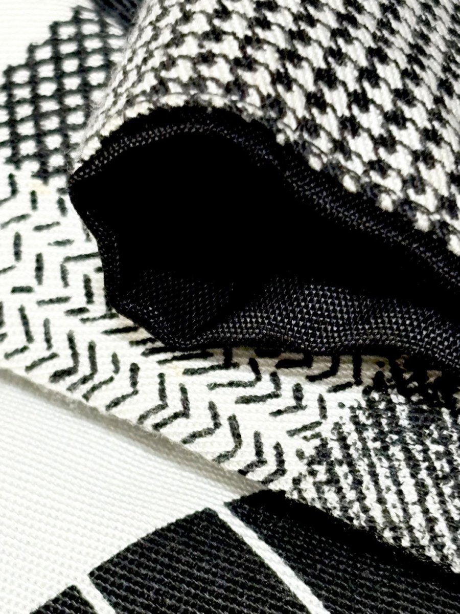 画像12: モノクロ マルチ柄 シングルボタン レトロ USA古着 ヴィンテージジャケット (12)