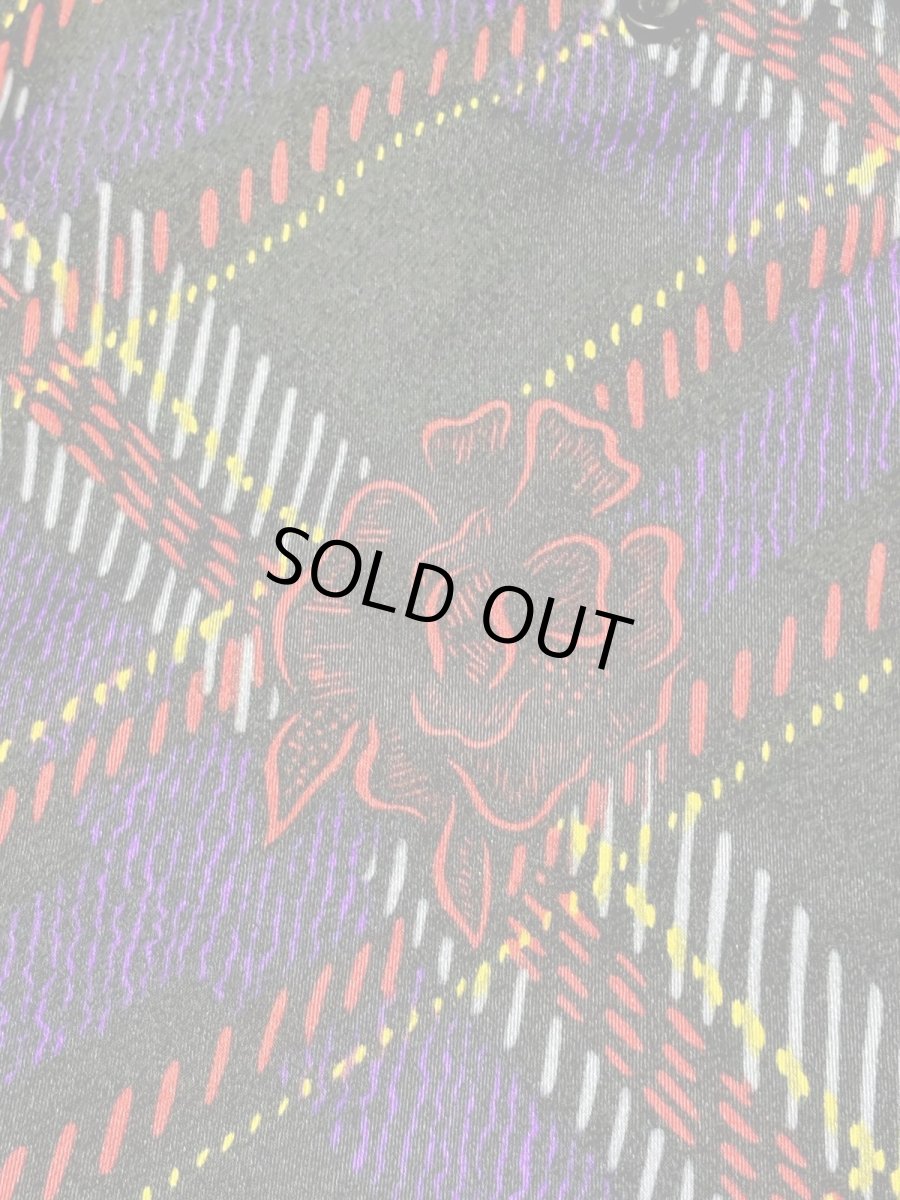 画像8: チェック 花柄 レトロ USA古着 シャツ ヴィンテージブラウス (8)