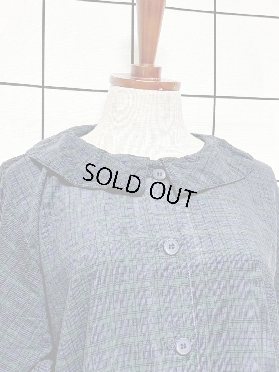 画像5: コーデュロイ チェック柄 レトロ USA古着 ヴィンテージワンピース (5)