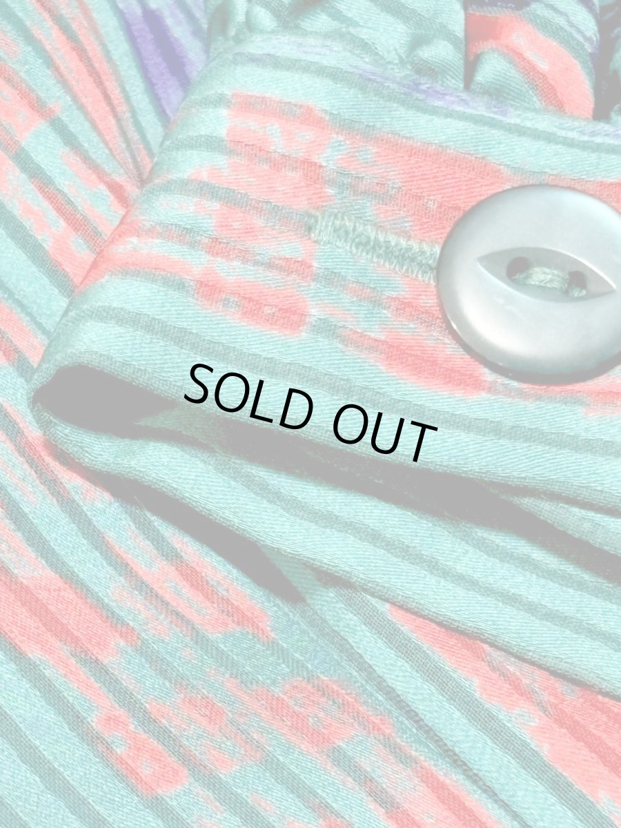 画像13: ストライプ ウエストゴム レトロ USA古着 ヴィンテージワンピース (13)