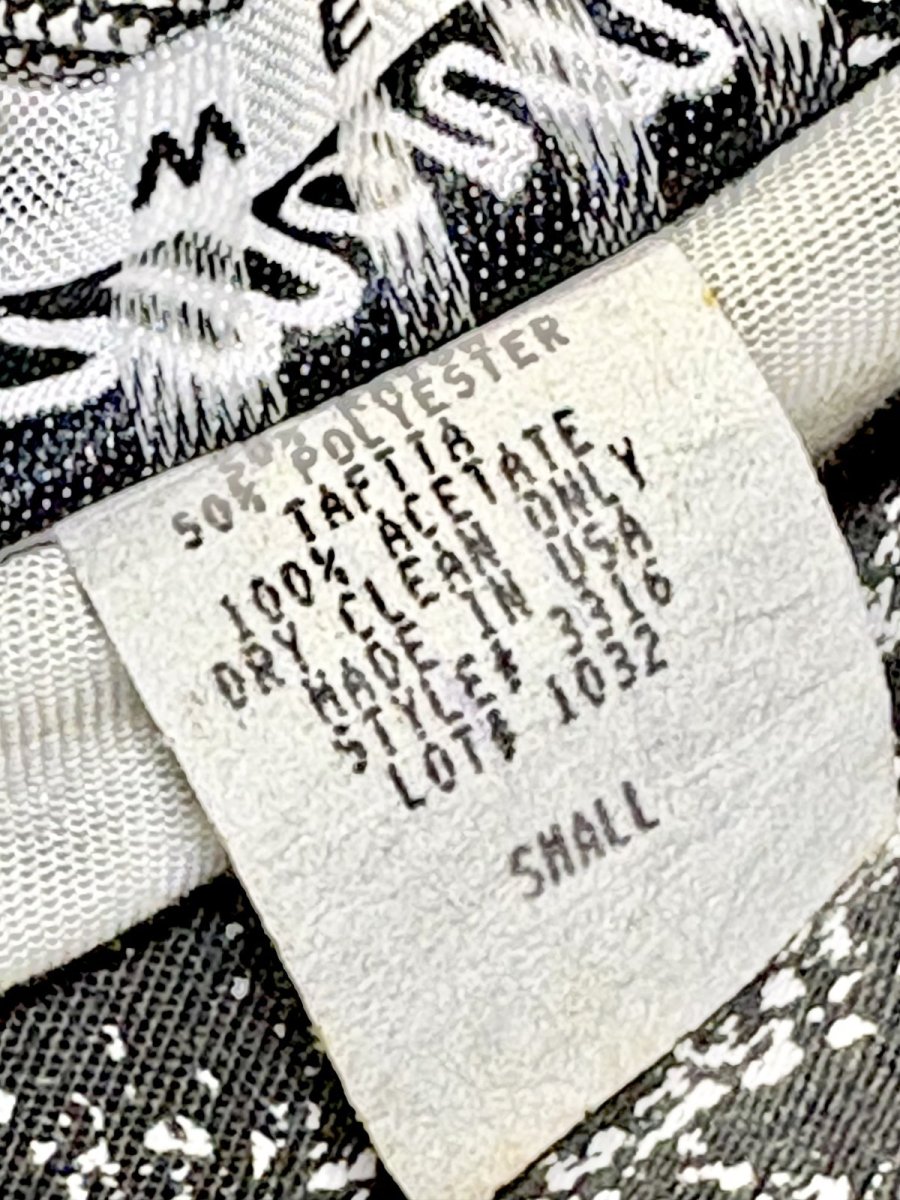 画像14: モノクロ マルチ柄 シングルボタン レトロ USA古着 ヴィンテージジャケット (14)