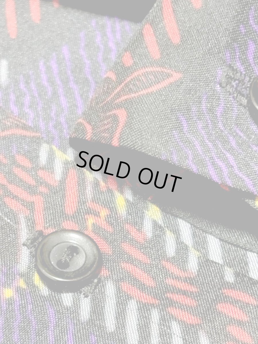 画像9: チェック 花柄 レトロ USA古着 シャツ ヴィンテージブラウス (9)