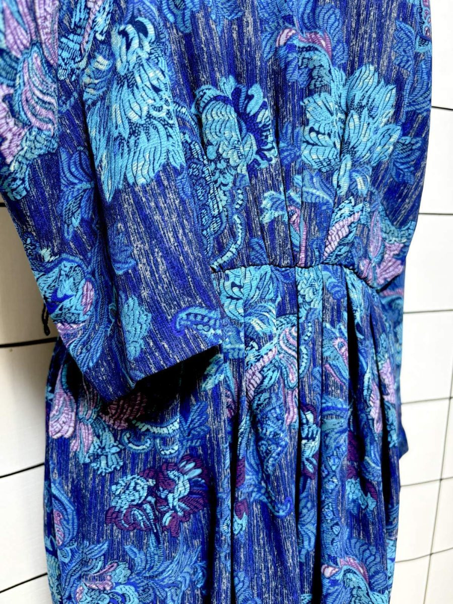 画像7: 花柄 ウエストゴム レトロ USA古着 ヴィンテージワンピース (7)