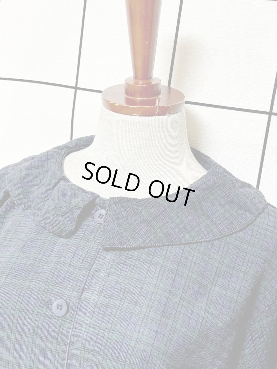 画像4: コーデュロイ チェック柄 レトロ USA古着 ヴィンテージワンピース (4)