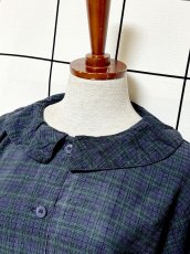 画像4: コーデュロイ チェック柄 レトロ USA古着 ヴィンテージワンピース (4)