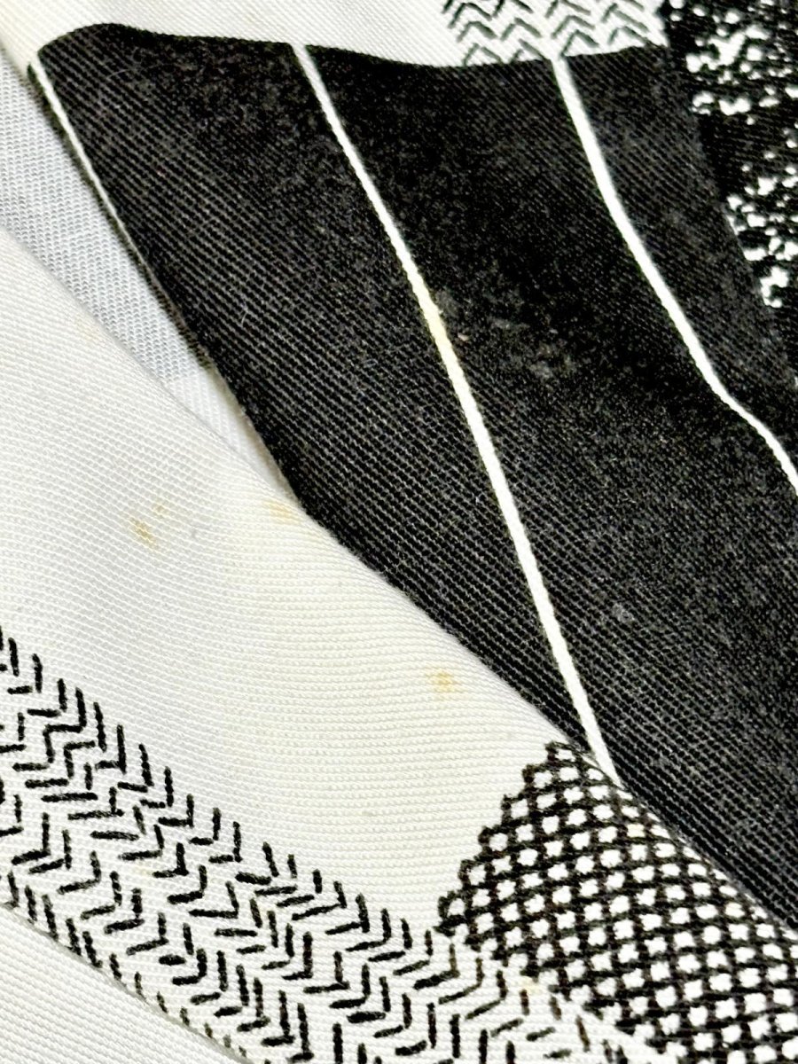 画像17: モノクロ マルチ柄 シングルボタン レトロ USA古着 ヴィンテージジャケット (17)