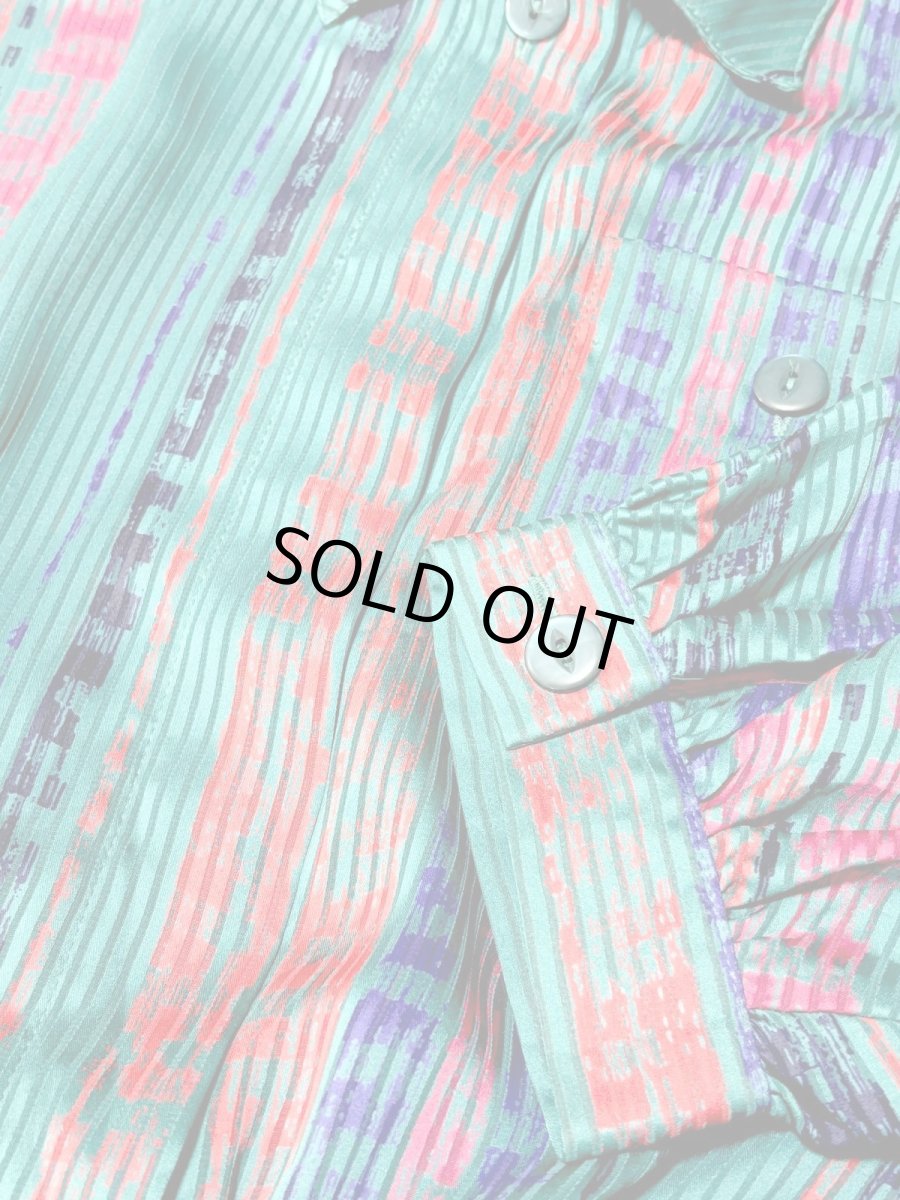 画像11: ストライプ ウエストゴム レトロ USA古着 ヴィンテージワンピース (11)