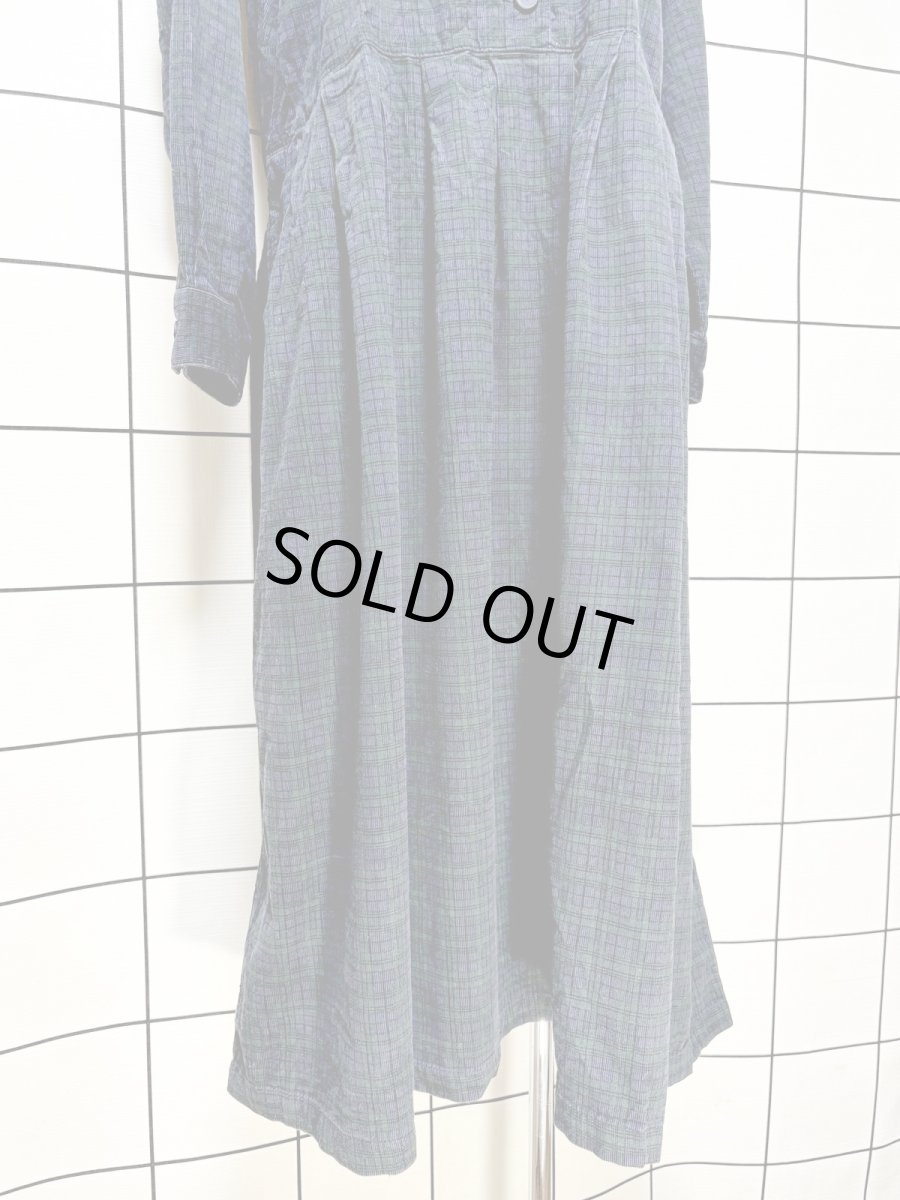 画像8: コーデュロイ チェック柄 レトロ USA古着 ヴィンテージワンピース (8)