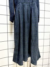 画像8: コーデュロイ チェック柄 レトロ USA古着 ヴィンテージワンピース (8)