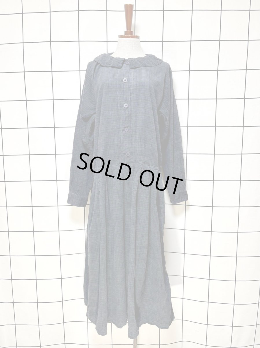 画像1: コーデュロイ チェック柄 レトロ USA古着 ヴィンテージワンピース (1)
