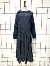 画像1: コーデュロイ チェック柄 レトロ USA古着 ヴィンテージワンピース (1)