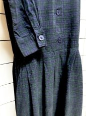 画像7: コーデュロイ チェック柄 レトロ USA古着 ヴィンテージワンピース (7)