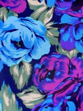画像12: プリーツ切り替え 花柄 総柄 ウエストゴム レトロ USA古着 ヴィンテージワンピース (12)