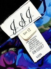 画像14: プリーツ切り替え 花柄 総柄 ウエストゴム レトロ USA古着 ヴィンテージワンピース (14)