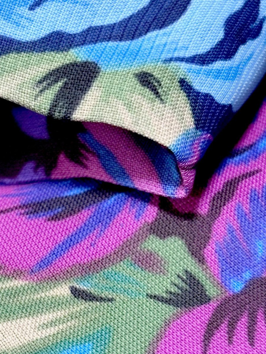 画像13: プリーツ切り替え 花柄 総柄 ウエストゴム レトロ USA古着 ヴィンテージワンピース (13)