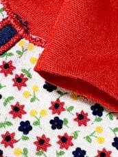 画像10: アヒルパッチデザイン 花柄 レッド ウエストゴム レトロ USA古着 ヴィンテージスカート (10)