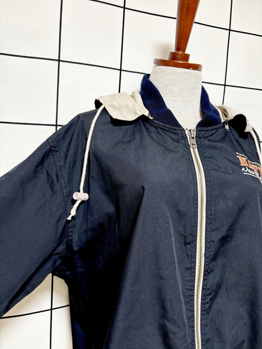 画像8: リバーシブルデザイン 刺繡 フーディー ジップアップ USA古着 ジャンパー ヴィンテージブルゾンンジャケット (8)