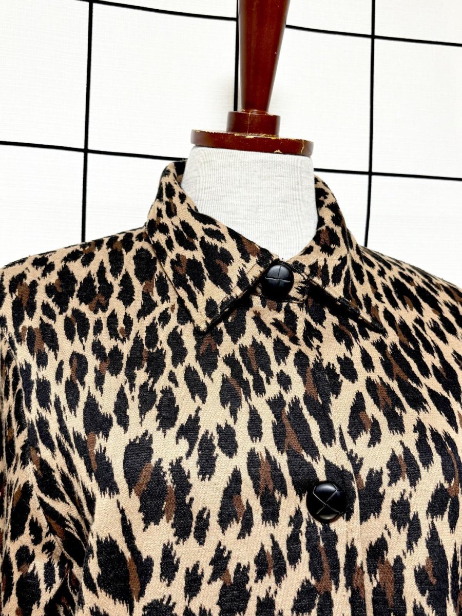 画像5: レオパード ヒョウ柄 レトロ USA古着 ヴィンテージコート (5)