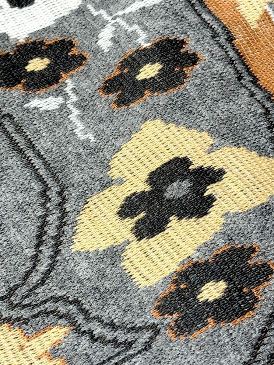 画像15: 花柄 グレー レトロ USA古着 ヴィンテージポンチョ (15)