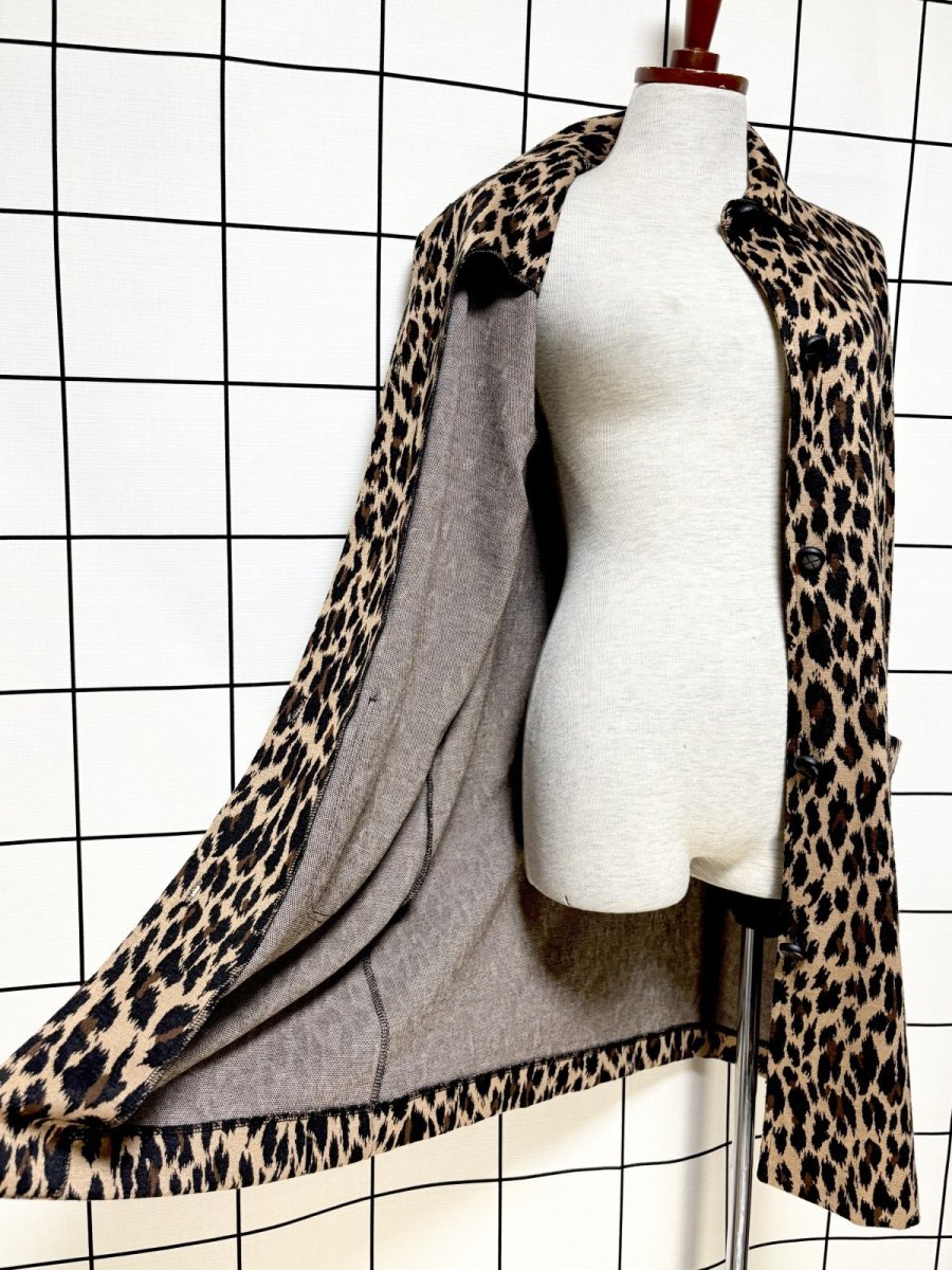 画像8: レオパード ヒョウ柄 レトロ USA古着 ヴィンテージコート (8)