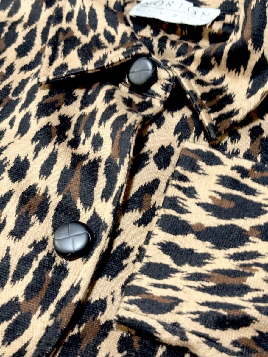 画像9: レオパード ヒョウ柄 レトロ USA古着 ヴィンテージコート (9)