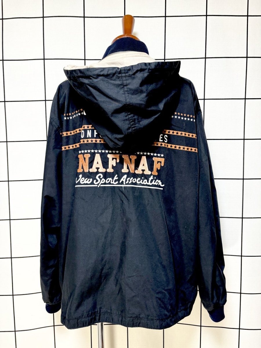 画像3: リバーシブルデザイン 刺繡 フーディー ジップアップ USA古着 ジャンパー ヴィンテージブルゾンンジャケット (3)