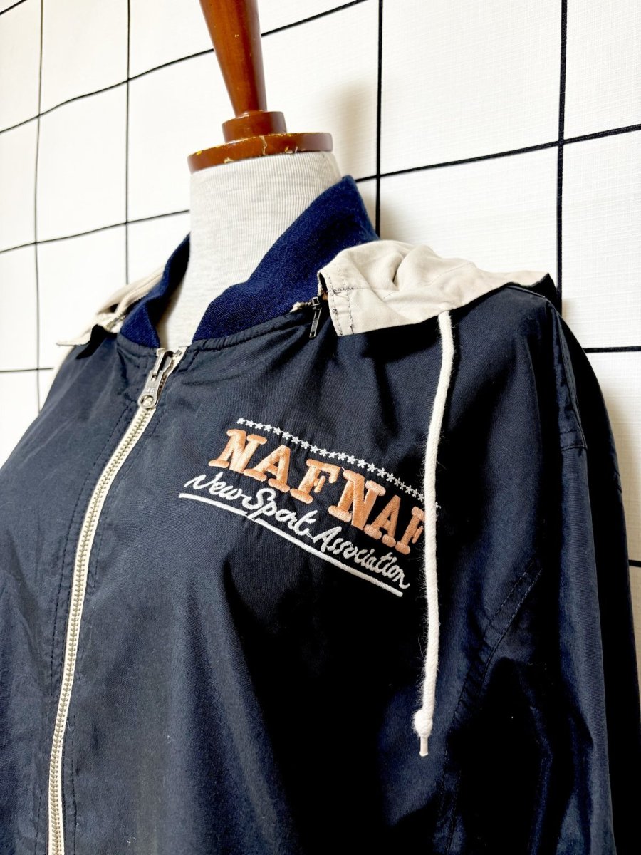 画像9: リバーシブルデザイン 刺繡 フーディー ジップアップ USA古着 ジャンパー ヴィンテージブルゾンンジャケット (9)